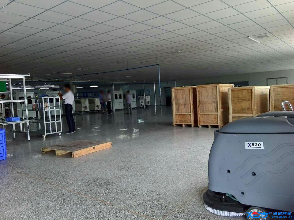旭潔洗地機在手，工業(yè)廠房地面清潔
